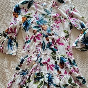 Floral Print Women's Swim Coverup